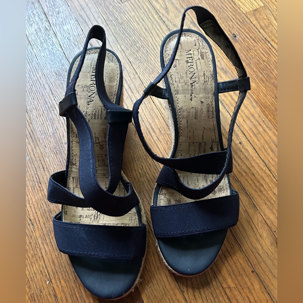 Merona Blue Wedge Heels